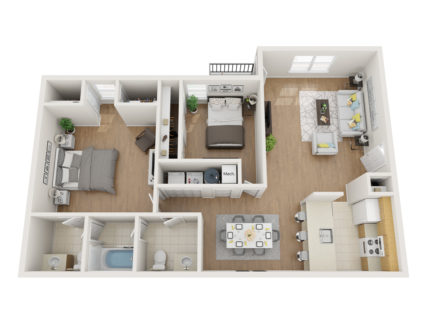 2 Bed / 1.5 Bath / 1,160 sq ft / Availability: Please Call / Deposit: $750 / Rent: $1,250